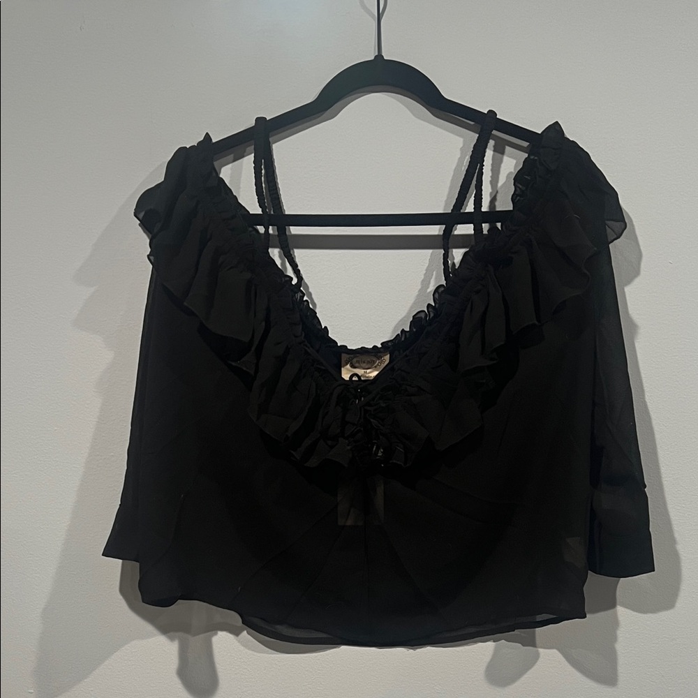 Host Pick! 🖤 Joyfolie Mia Joy Charlie Top – Black – NWT (Size M) 🖤 - Picture 5 of 12